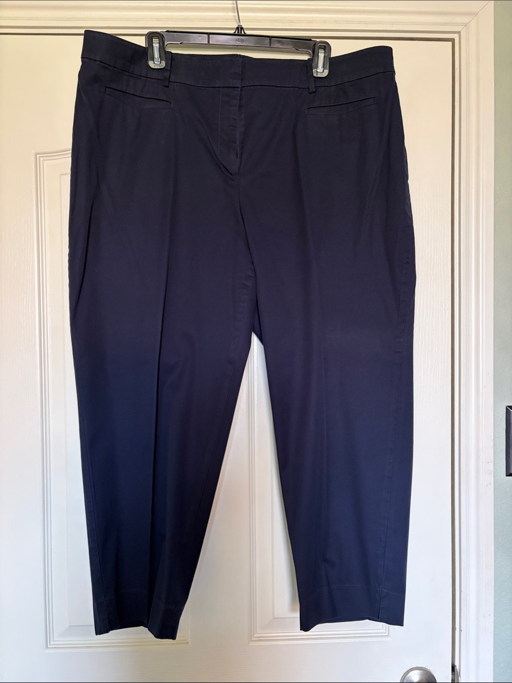 Talbots Women's Navy The Perfect Crop Curvy Pants 18w